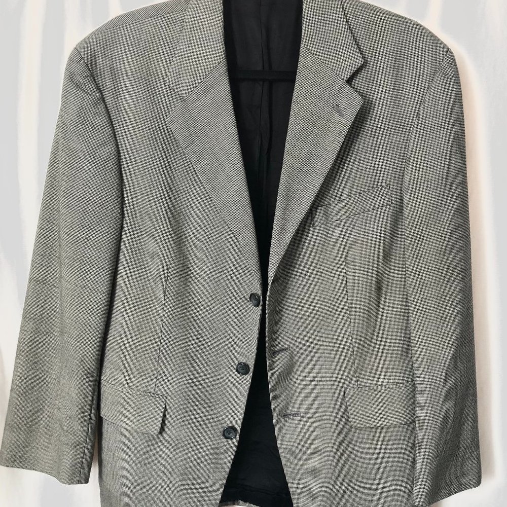 Vintage Grey Wool Blazer | Versini